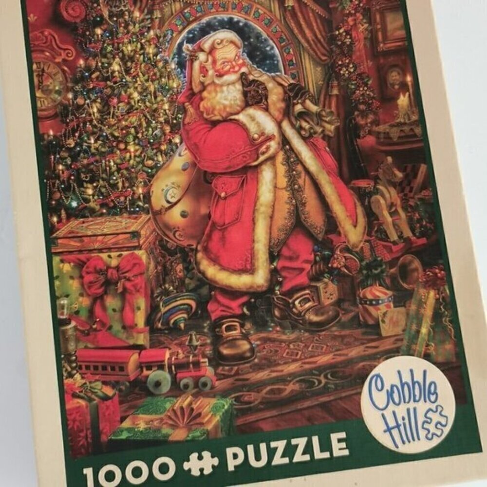 Christmas Jigsaw Puzzle 1000 Pcs Santa Cobble Hill  "Christmas Presence"